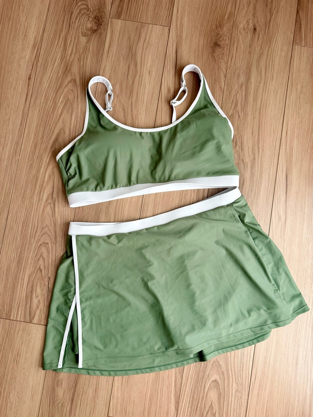 Two Piece Plus Size Skirt Swimsuit